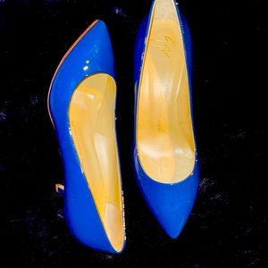 Giuseppe Zanotti Design blue patent leather heels